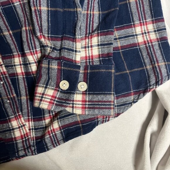Simply Southern Shirt Womens Large Plaid Button Up Flannel Cotton Preppy - Picture 2 of 6